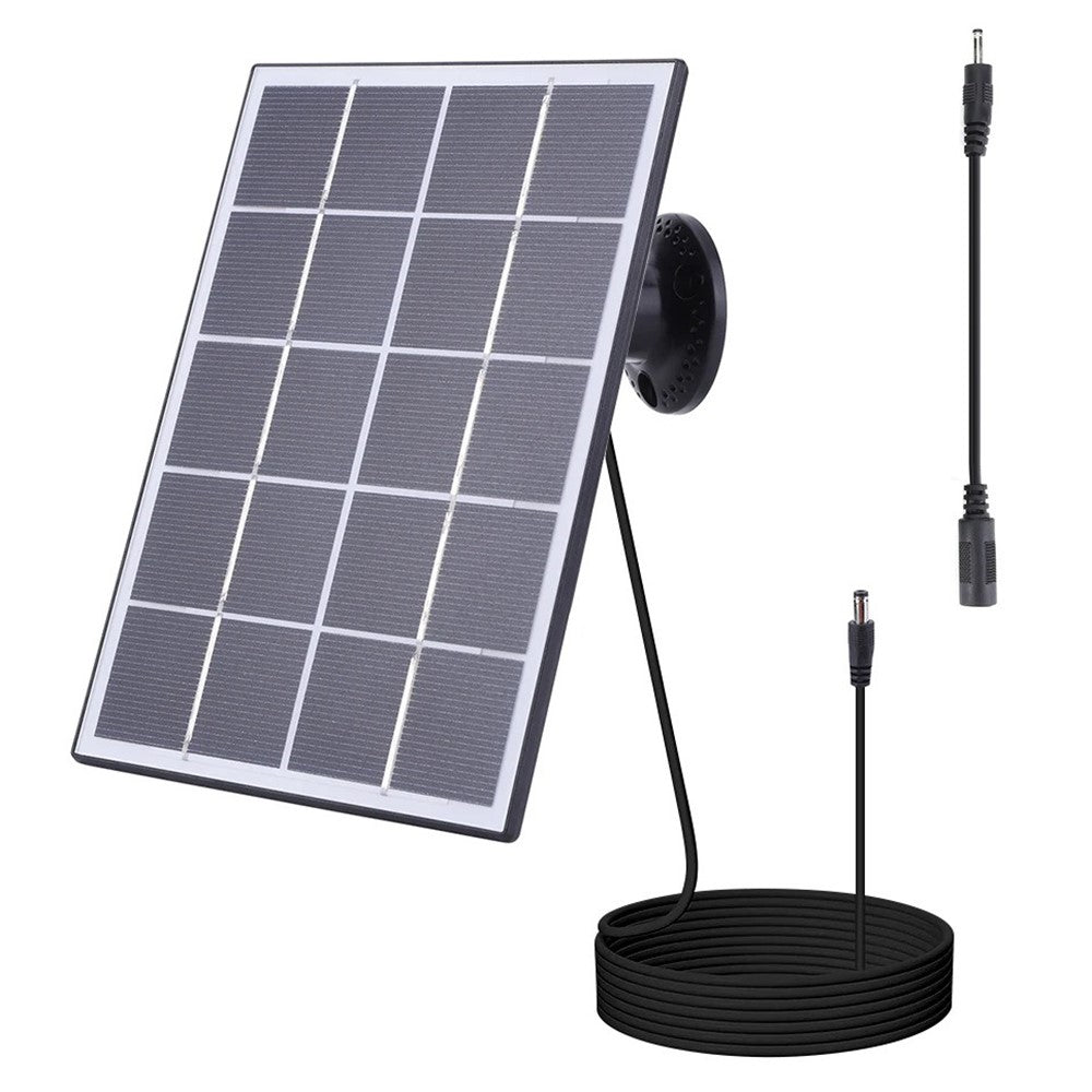 3W Solar Panel Doorbell Surveillance Camera Charger with DC55x21 / DC3.5x1.35 Output Interface