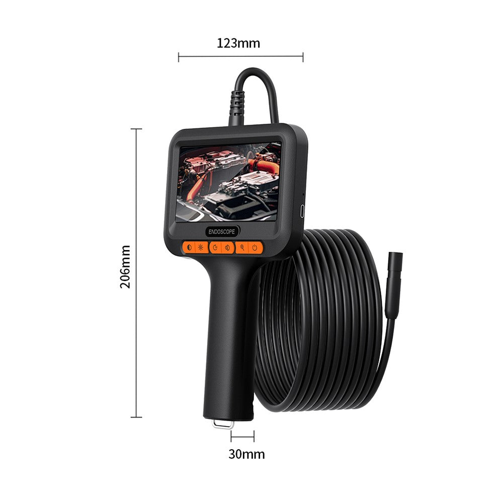 T42-AV 8mm Single Lens Endoscope 4.3 Inch IPS Screen 1080P HD Handheld Inspection Camera