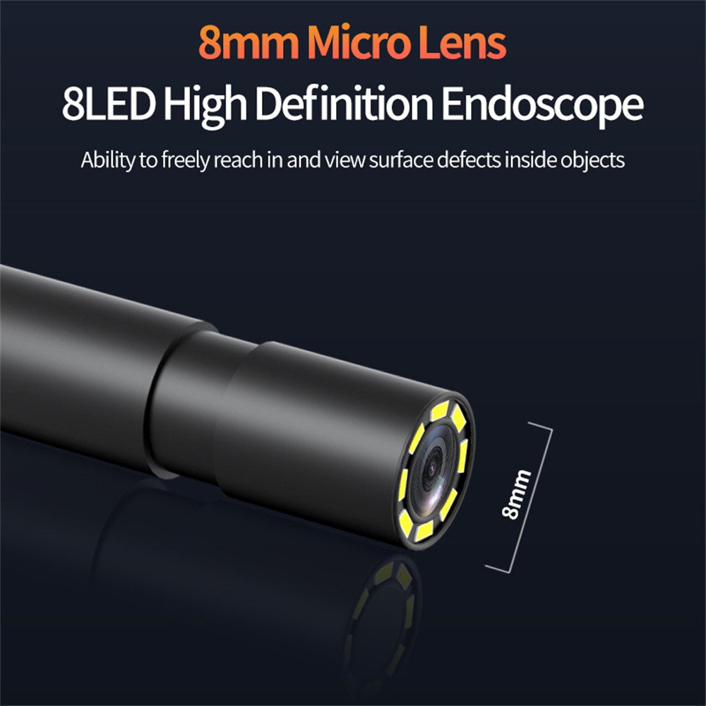 T42-AV 8mm Single Lens Endoscope 4.3 Inch IPS Screen 1080P HD Handheld Inspection Camera