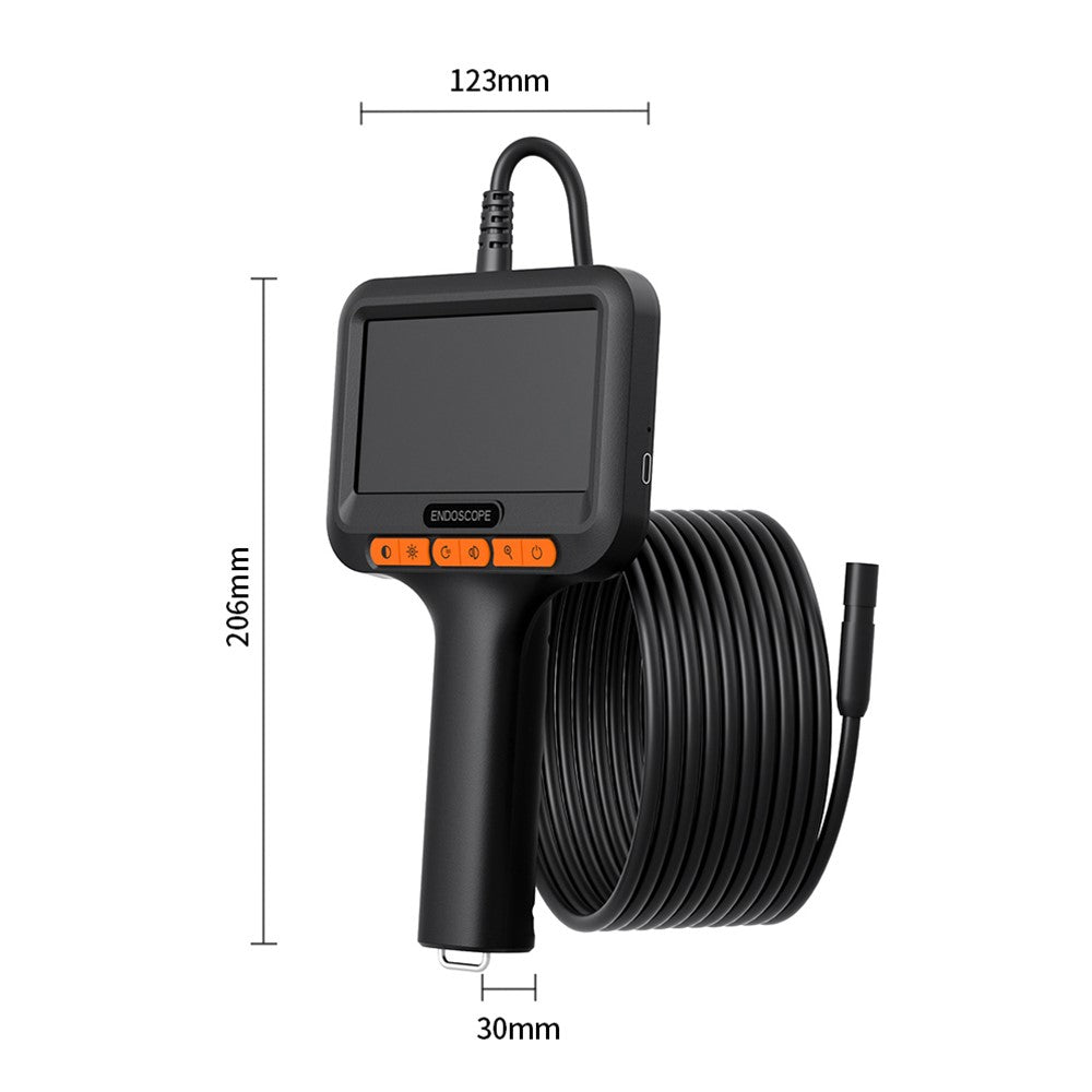 T42-AV 8mm Single Lens Endoscope 4.3 Inch IPS Screen 1080P HD Handheld Inspection Camera