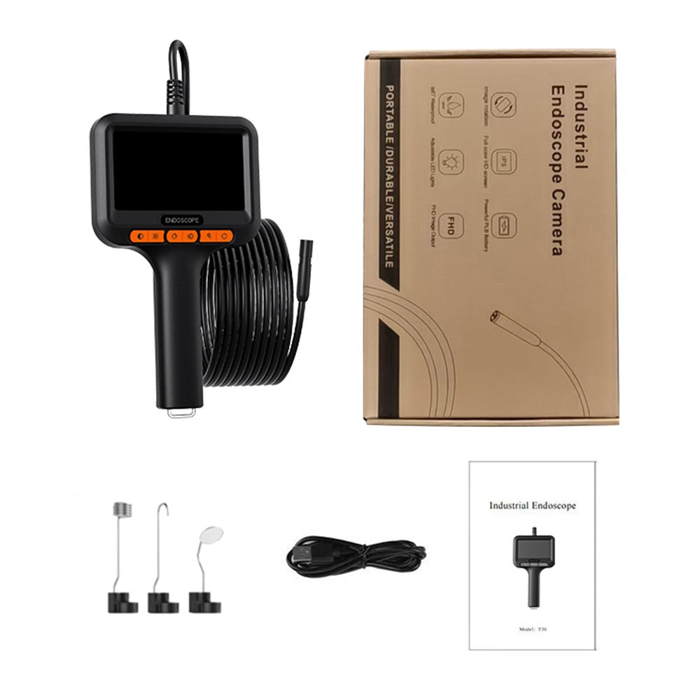 T42-AV 8mm Single Lens Endoscope 4.3 Inch IPS Screen 1080P HD Handheld Inspection Camera