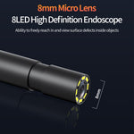 T42-AV 8mm Single Lens Endoscope 4.3 Inch IPS Screen 1080P HD Handheld Inspection Camera