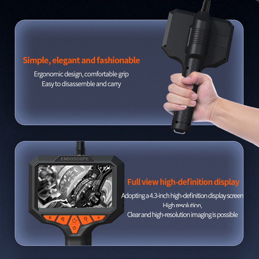 T32-AV 8mm Single Lens Endoscope 4.3 Inch Screen 1080P HD Handheld Inspection Camera