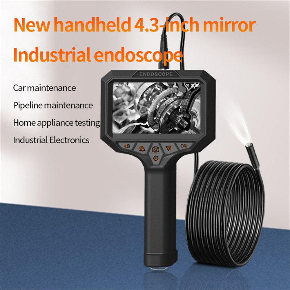 T32-AV 8mm Single Lens Endoscope 4.3 Inch Screen 1080P HD Handheld Inspection Camera