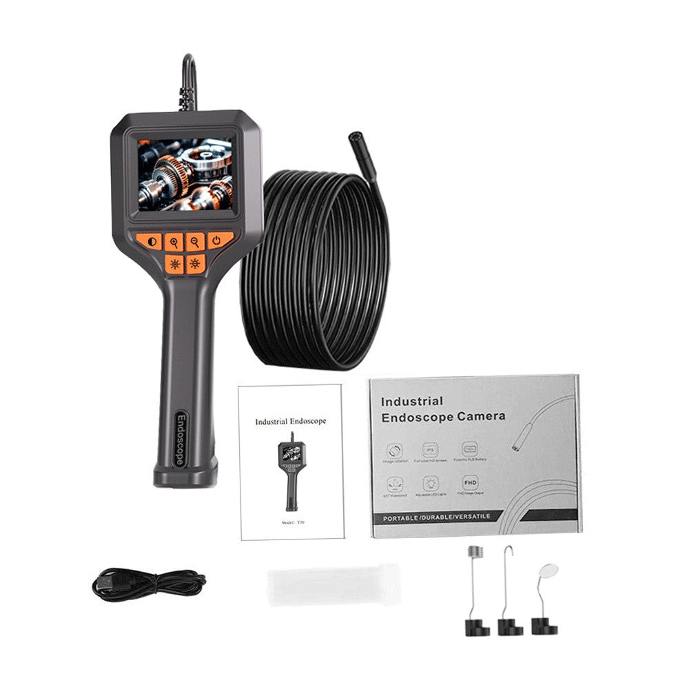 T33-AV 8mm Single Lens HD Handheld Endoscope with Screen Industrial Borescope