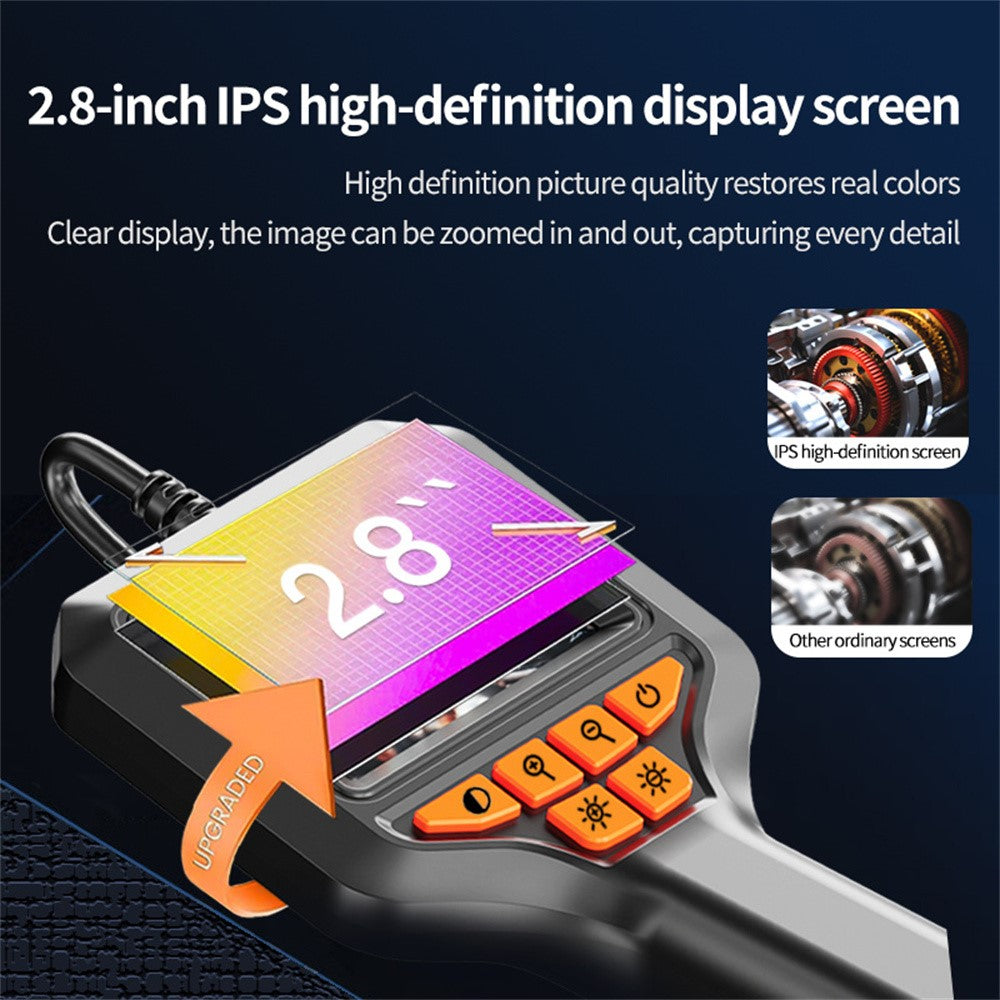 T33-AV 8mm Single Lens HD Handheld Endoscope with Screen Industrial Borescope
