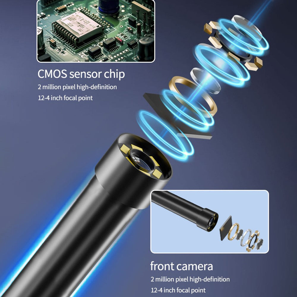 T33-AV 8mm Single Lens HD Handheld Endoscope with Screen Industrial Borescope