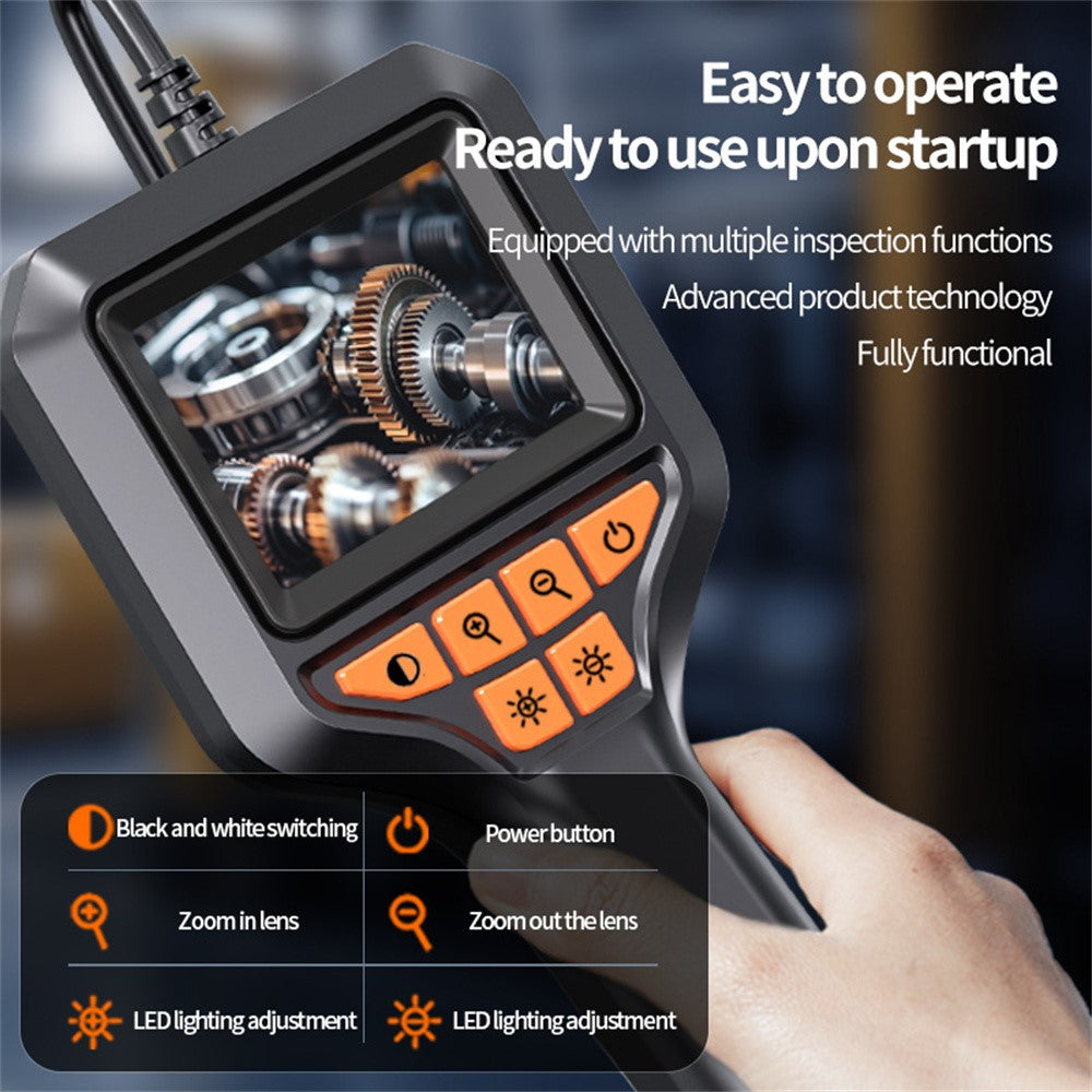 T33-AV 8mm Single Lens HD Handheld Endoscope with Screen Industrial Borescope
