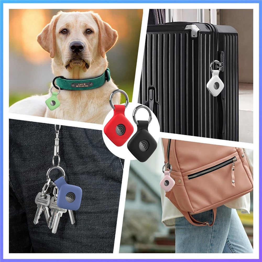 For Tile Mate (2024)  /  (2022) Bluetooth-compatible Tracker Silicone Case Anti Drop Protective Cover With Keychain