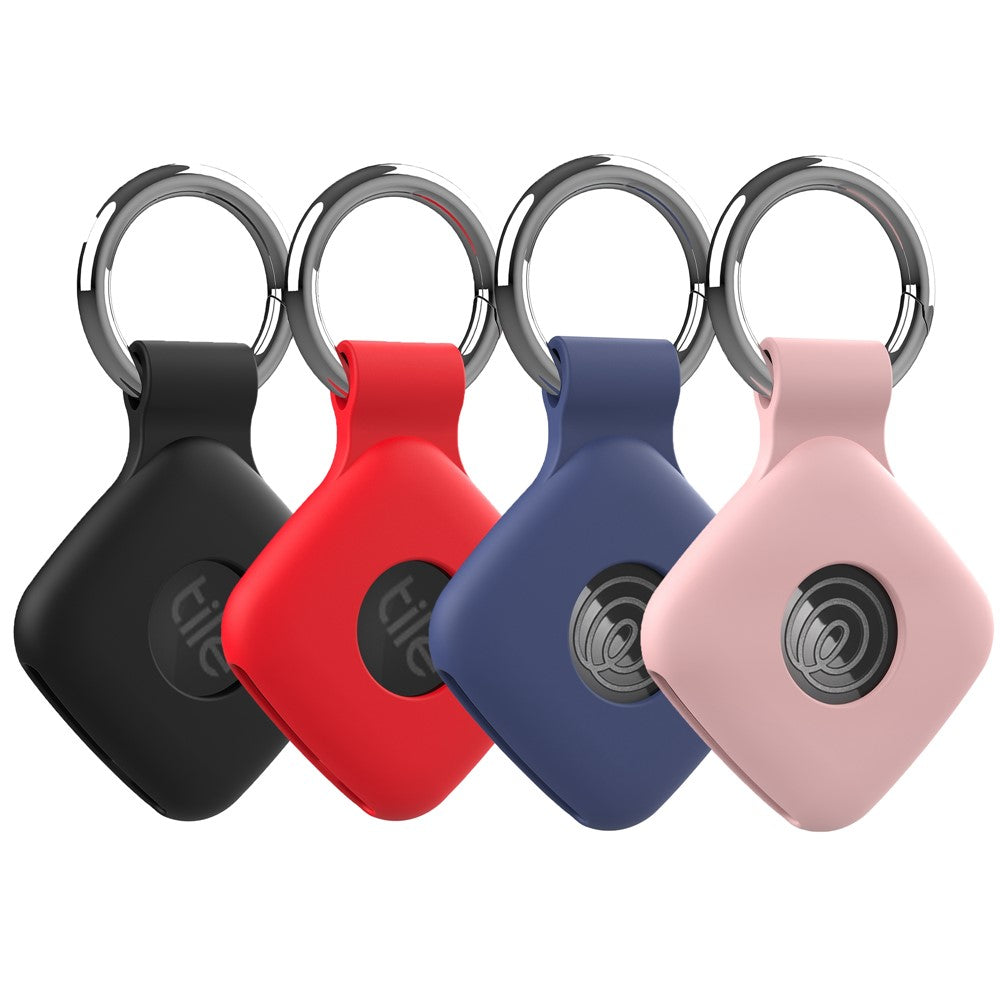For Tile Mate (2024)  /  (2022) Bluetooth-compatible Tracker Silicone Case Anti Drop Protective Cover With Keychain