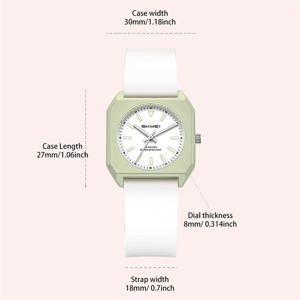 SKMEI 7089 Women Student Quartz Watch Stylish Square Wrist Watch