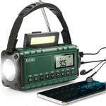 XSY340 Digital Display Outdoor Solar Hand Crank FM Radio Flashlight 10000mAh Power Bank