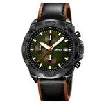SKMEI 9347 Stylish Men Leather Strap Luminous Calendar Quartz Watch