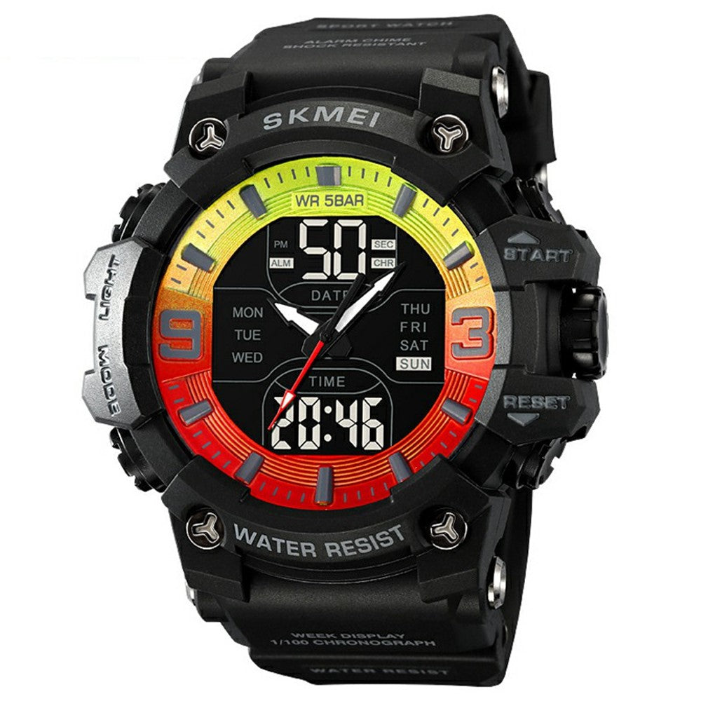SKMEI 2222 Outdoor Sports Multi-function Electronic Watch 50m Waterproof Luminous Stopwatch