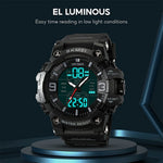 SKMEI 2222 Outdoor Sports Multi-function Electronic Watch 50m Waterproof Luminous Stopwatch