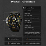 SKMEI 2222 Outdoor Sports Multi-function Electronic Watch 50m Waterproof Luminous Stopwatch
