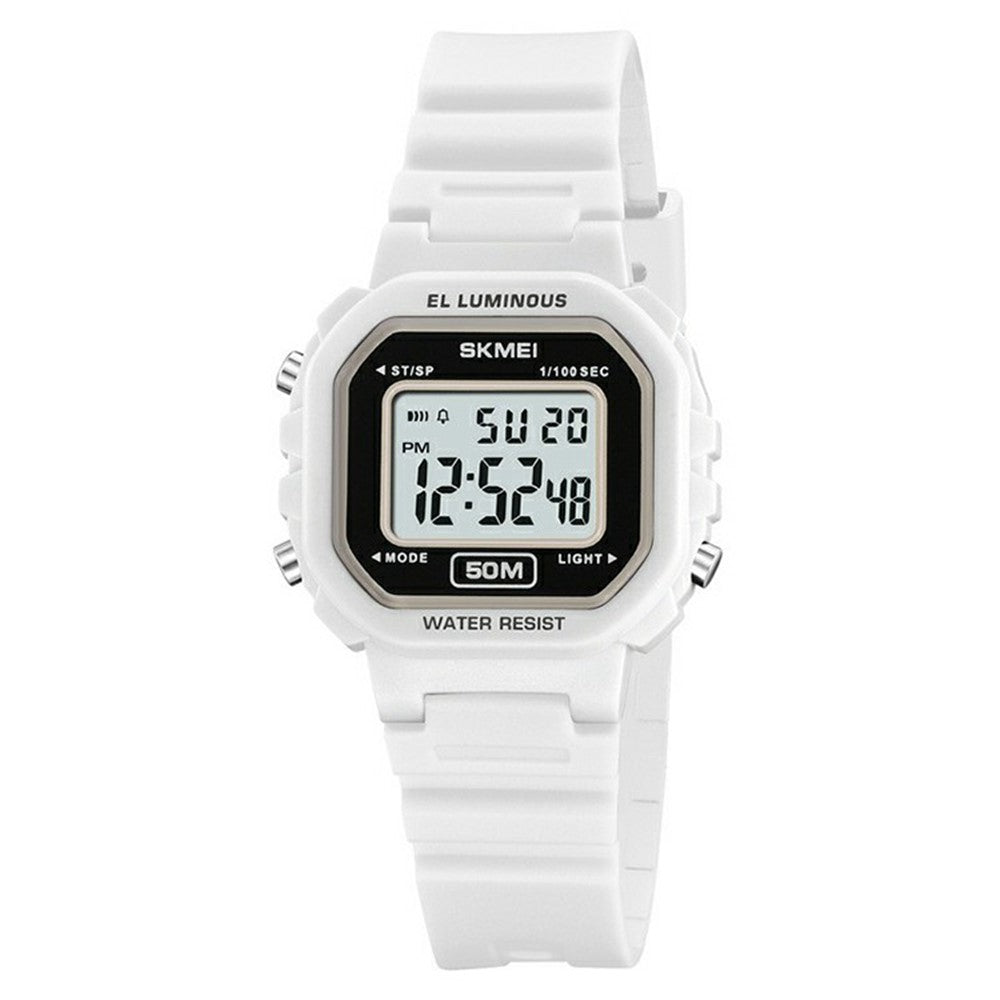 SKMEI 2326 Digital Electronic Watch for Students, Square LED Display, 50M Water Resistant