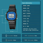 SKMEI 2326 Digital Electronic Watch for Students, Square LED Display, 50M Water Resistant