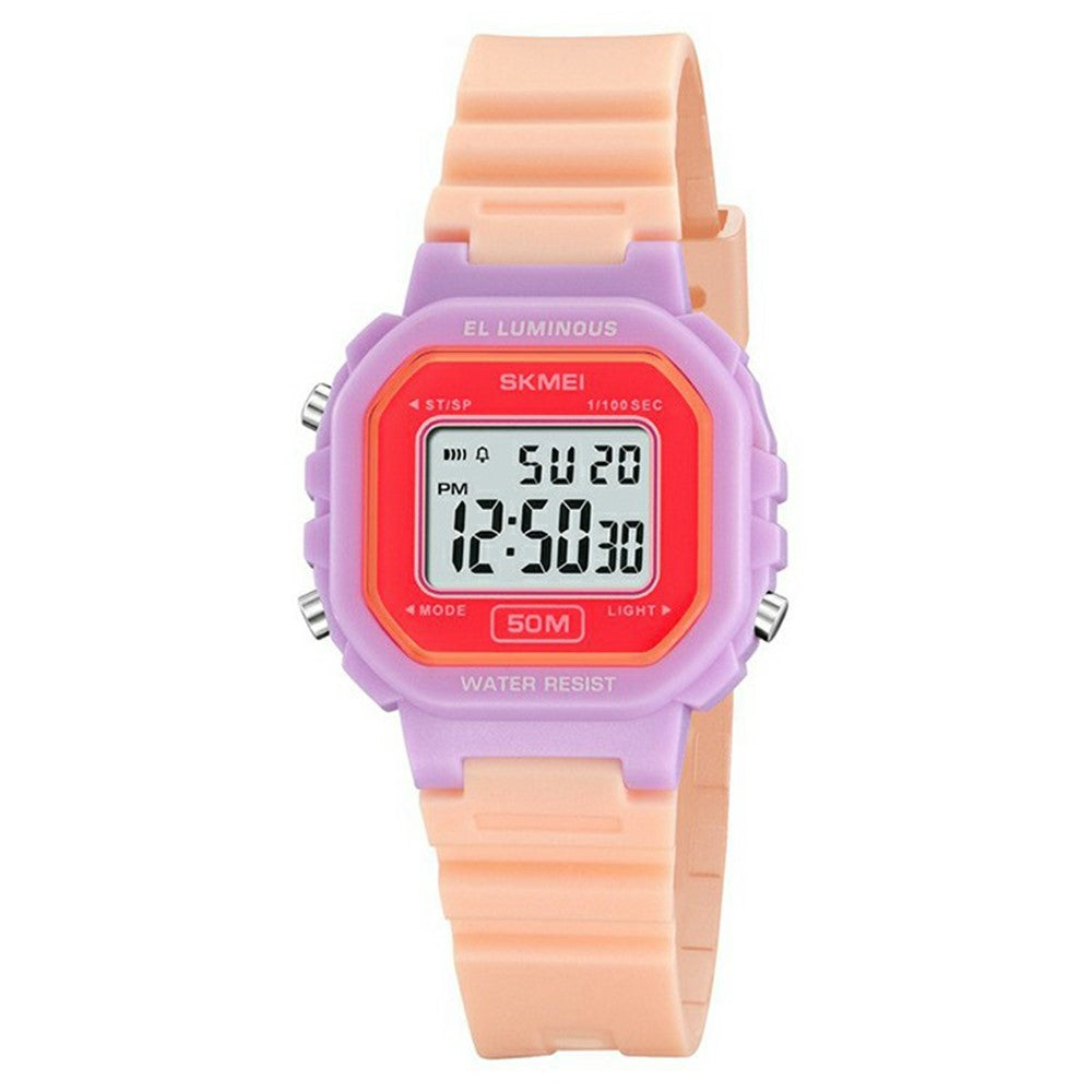 SKMEI 2326 Digital Electronic Watch for Students, Square LED Display, 50M Water Resistant