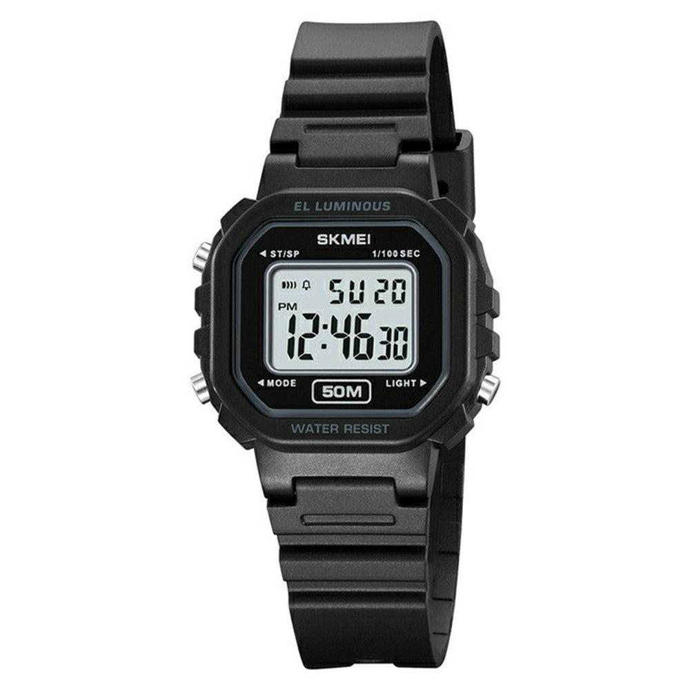 SKMEI 2326 Digital Electronic Watch for Students, Square LED Display, 50M Water Resistant