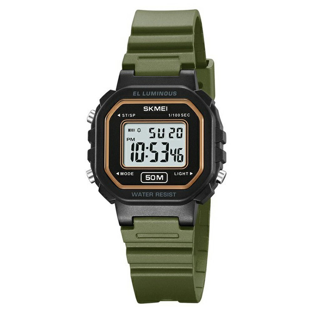 SKMEI 2326 Digital Electronic Watch for Students, Square LED Display, 50M Water Resistant