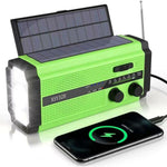 XSY320 Outdoor Solar Hand Crank FM / AM / WB Radio Flashlight 5000mAh Power Bank