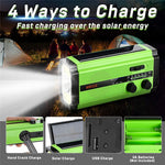 XSY320 Outdoor Solar Hand Crank FM / AM / WB Radio Flashlight 5000mAh Power Bank
