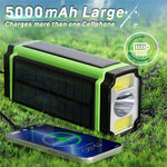 XSY320 Outdoor Solar Hand Crank FM / AM / WB Radio Flashlight 5000mAh Power Bank