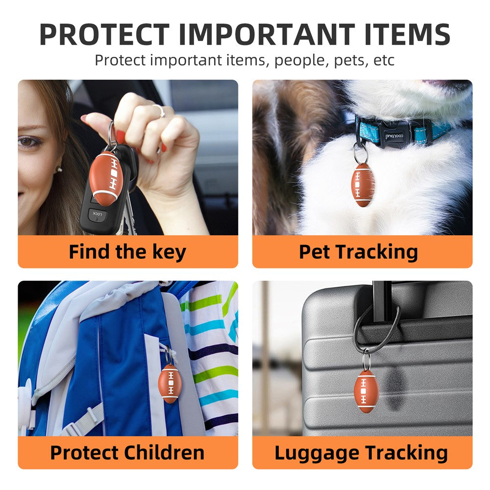 Rugby Shape Smart Tracker Key Wallet Item Anti-Lost Mini Global Finder for iOS