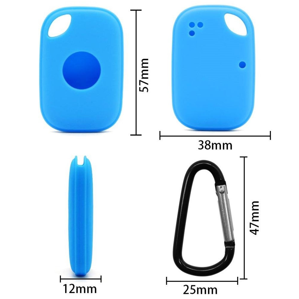 For Tile Pro (2024) Silicone Case Bluetooth-compatible Tracker Protective Cover with Hanging Buckle
