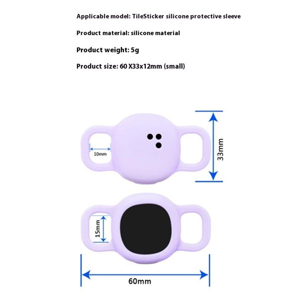 Size S Silicone Case for Tile Sticker (2024) , Pet Tracker Protective Cover