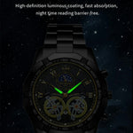 WLISTH 6189 Stylish Business Wrist Watch Steel Band Luminous Quartz Watch