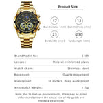 WLISTH 6189 Stylish Business Wrist Watch Steel Band Luminous Quartz Watch