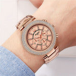 WLISTH 6197 Rhinestone Decor Women Quartz Watch Luminous Round Wrist Watch