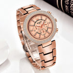 WLISTH 6197 Rhinestone Decor Women Quartz Watch Luminous Round Wrist Watch