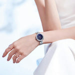WLISTH 6198 Kvinde Quartz Ur med Rhinestone Dekoration og Stilfuldt Rundt Design