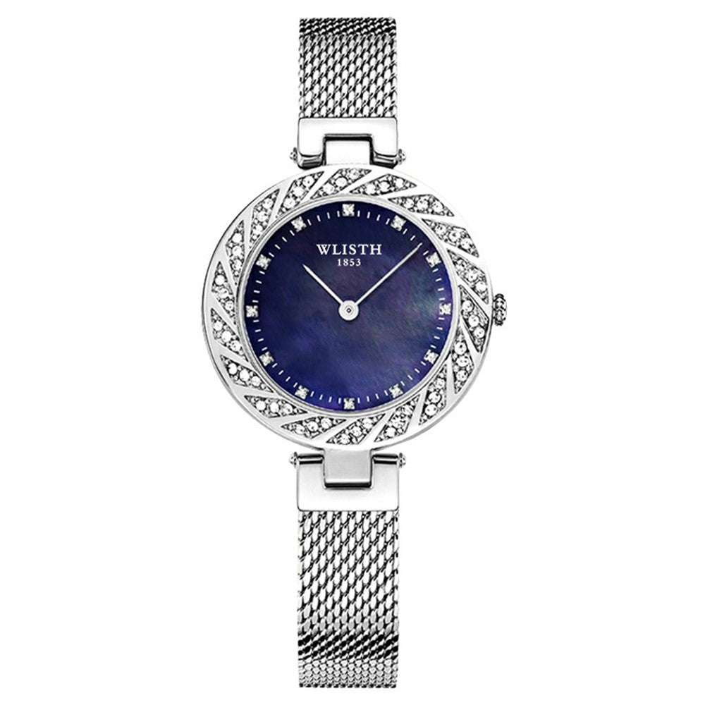 WLISTH 6198 Kvinde Quartz Ur med Rhinestone Dekoration og Stilfuldt Rundt Design