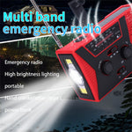 HY-018 Portable Solar Hand Crank FM AM WB Radio 3LED Flashlight Reading Lamp Power Bank