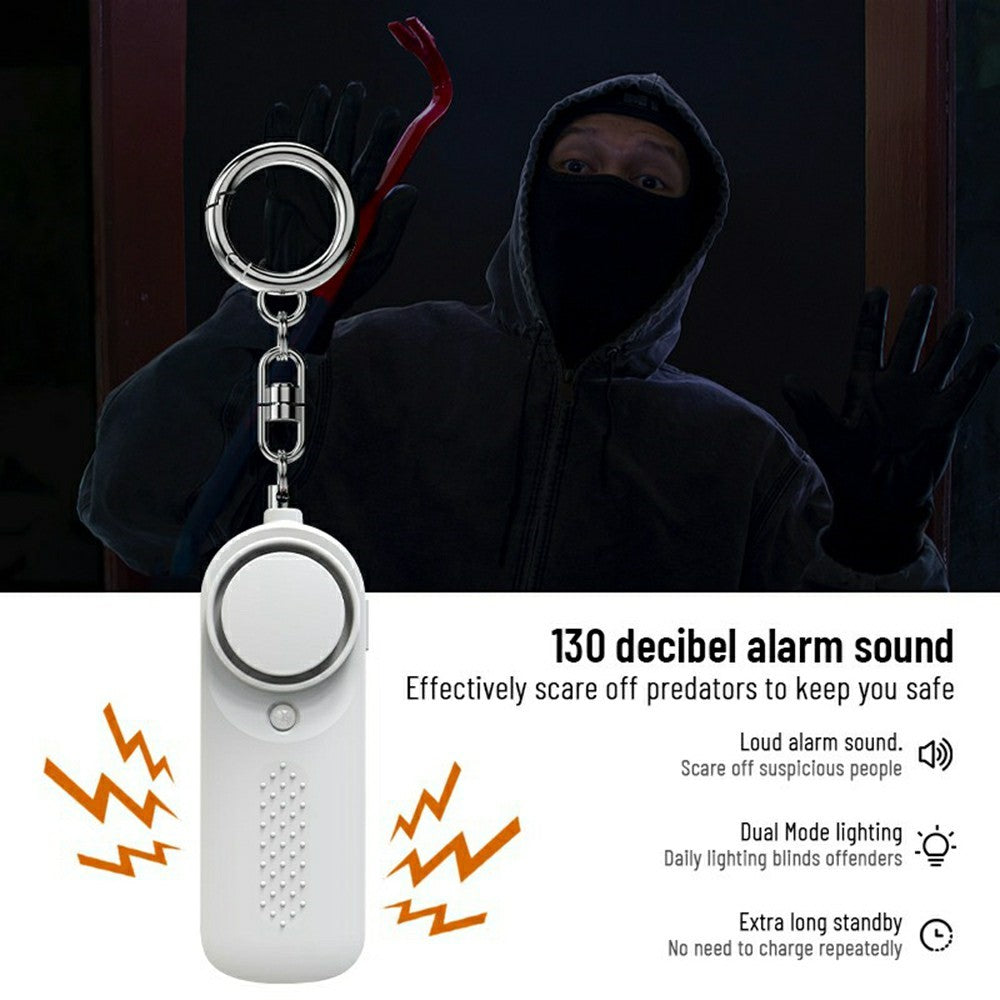 PA200 Personal Alarm Safety Device 130dB Loud Sound 10 Lumens LED Light Anti Wolf Artifact