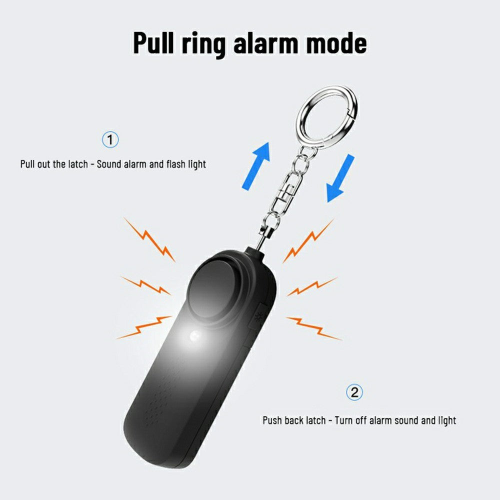 PA200 Personal Alarm Safety Device 130dB Loud Sound 10 Lumens LED Light Anti Wolf Artifact