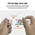 PA300 Personal Alarm 135dB Self Defense Device Pull Pin Vibration Sensing Dual Mode Alert