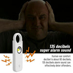 PA300 Personal Alarm 135dB Self Defense Device Pull Pin Vibration Sensing Dual Mode Alert