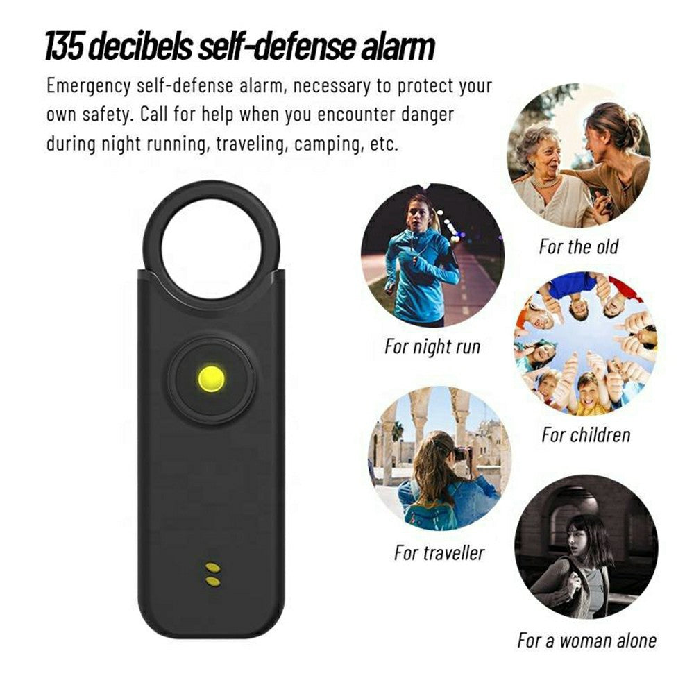 PA300 Personal Alarm 135dB Self Defense Device Pull Pin Vibration Sensing Dual Mode Alert