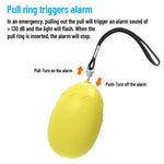 PA400 Cartoon Personal Alarm 130dB Self Defense Emergency Siren LED Strobe Light Egg Shaped Safety Device