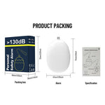 PA400 Cartoon Personal Alarm 130dB Self Defense Emergency Siren LED Strobe Light Egg Shaped Safety Device