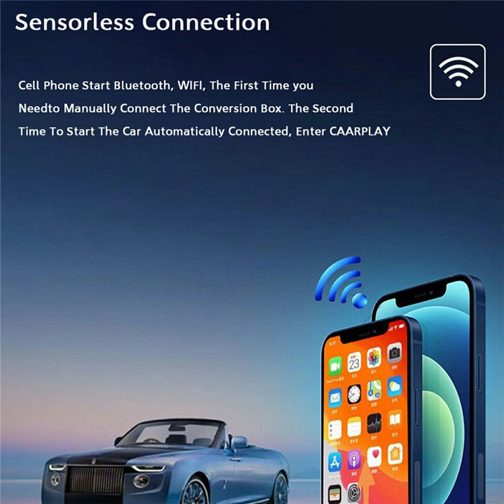 BY963 Trådløs Biladapter WiFi Bluetooth-kompatibel Dual Connection Bilforbindelseskonverterboks