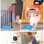 M8 Commercial Wireless Sensor Infrared Motion Detector Welcome Doorbell Chime with 1 Transmitter + 1 Receiver