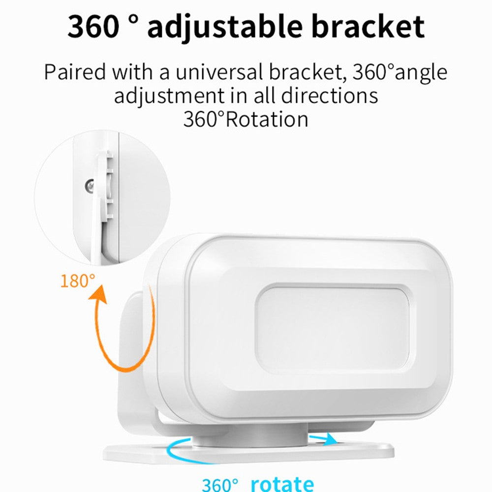 M8 Commercial Wireless Sensor Infrared Motion Detector Welcome Doorbell Chime with 1 Transmitter + 1 Receiver