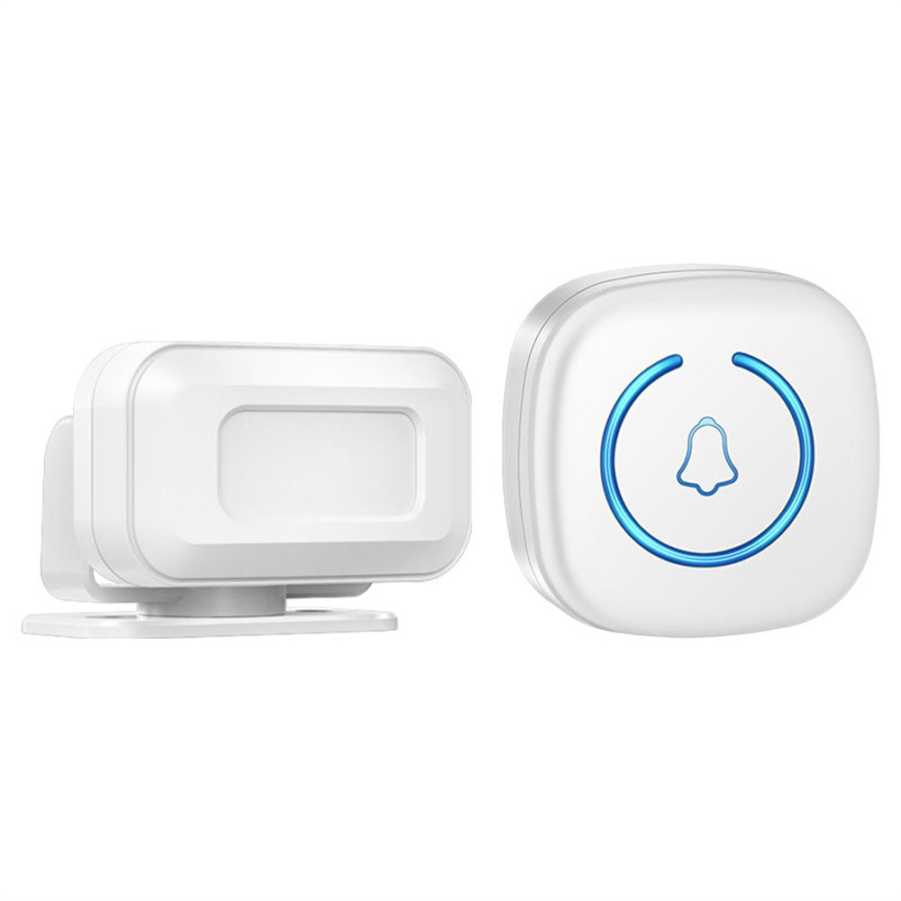 M8 Commercial Wireless Sensor Infrared Motion Detector Welcome Doorbell Chime with 1 Transmitter + 1 Receiver