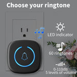 M8 Commercial Wireless Door Magnet Sensor Chime Welcome Visitor Alert with 2 Transmitter + 1 Receiver